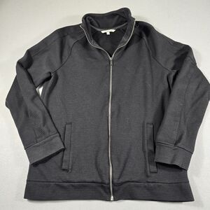 Calvin Klein Men's Full Zip Up Black Activewear Jacket Size Medium Pockets Logo